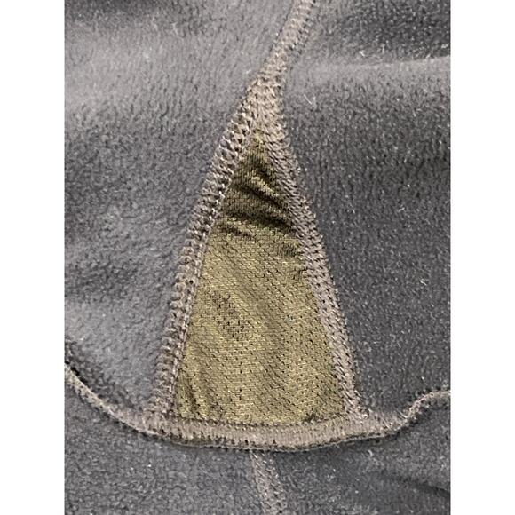 Athleta Navy Fleece Lined Leggings Reflective Stripe Pockets Size Large - Picture 12 of 12